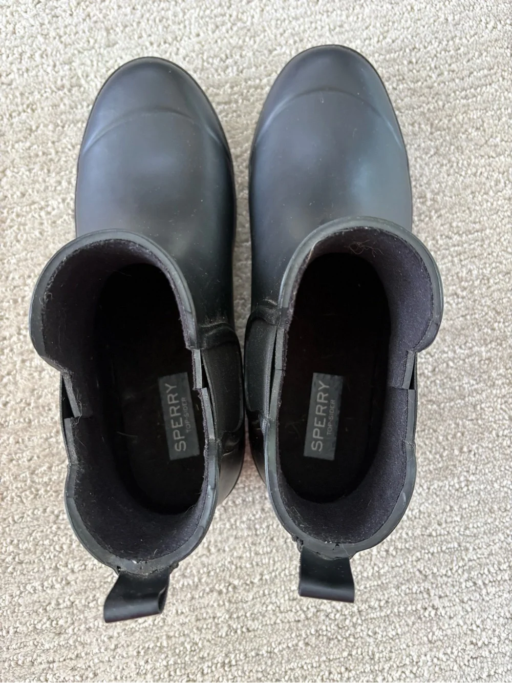 Sperry Youth Black Chelsea Waterproof Rain Boots